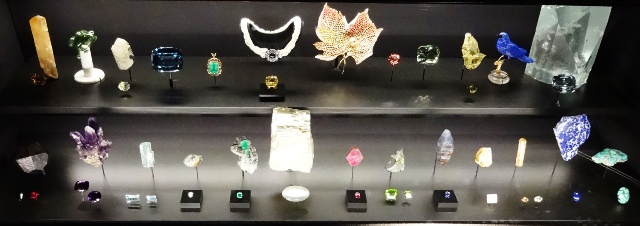 Gemstone display at the Canadian Museum of Nature. Photo by Alan Viau