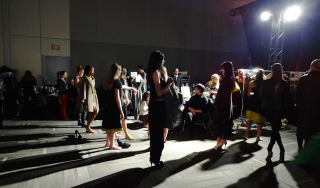 Backstage before the show. Photo by Alan Viau