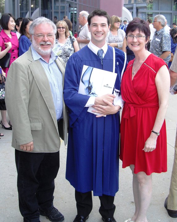 Our son, Keenan, graduating from Sheridan College Musical Theatre Performance