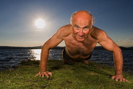 Senior Man Doing Pushups