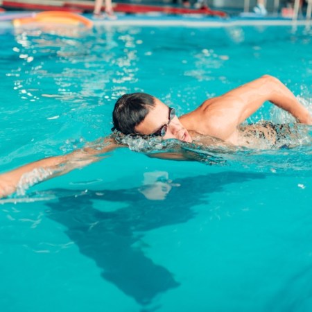 man swimming